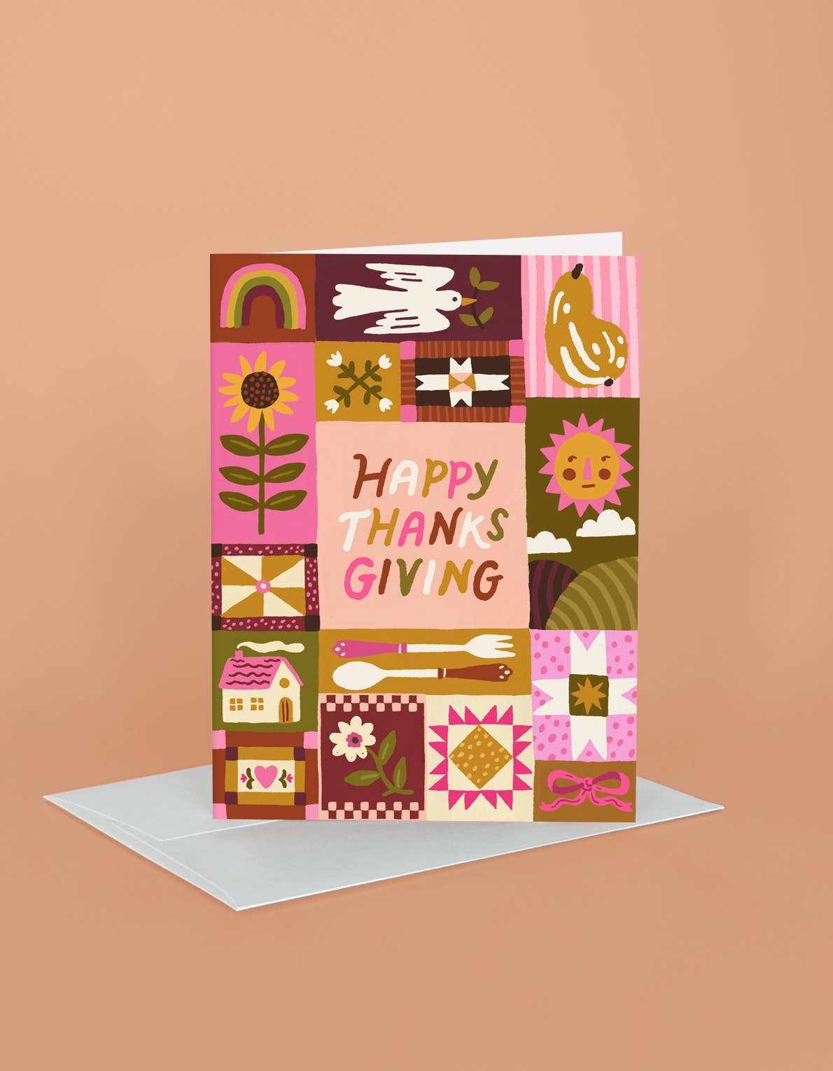 Idlewild Co. - Thanksgiving Greeting Card | Thanksgiving Quilt Motif