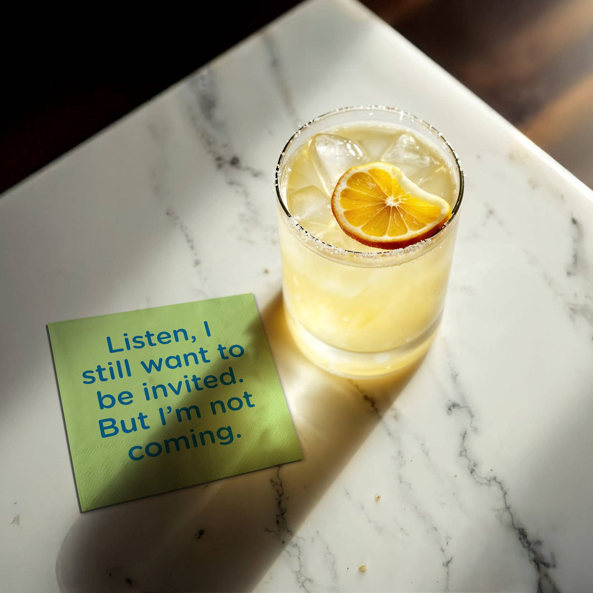 Chris’s Stuff Inc. -  Funny Cocktail Napkins - Want to be invited