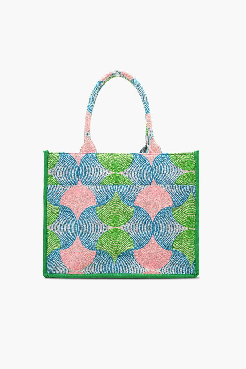 America & Beyond - Mahjong Muse Hand-Beaded Large Book Tote