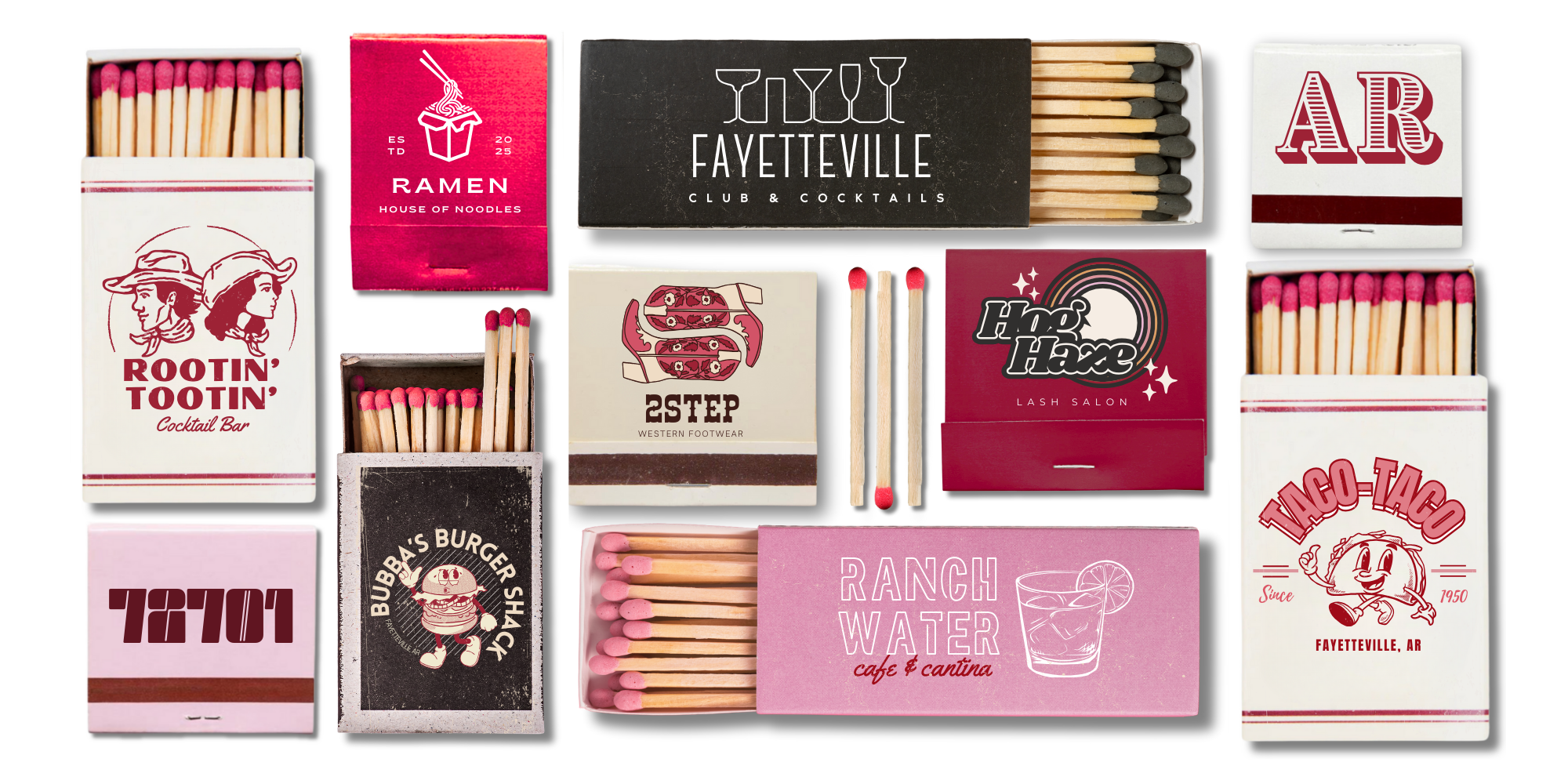 TAYLOR GRAY - 5.5x11 GAMEDAY FAYETTEVILLE trinket tray insert set of 5