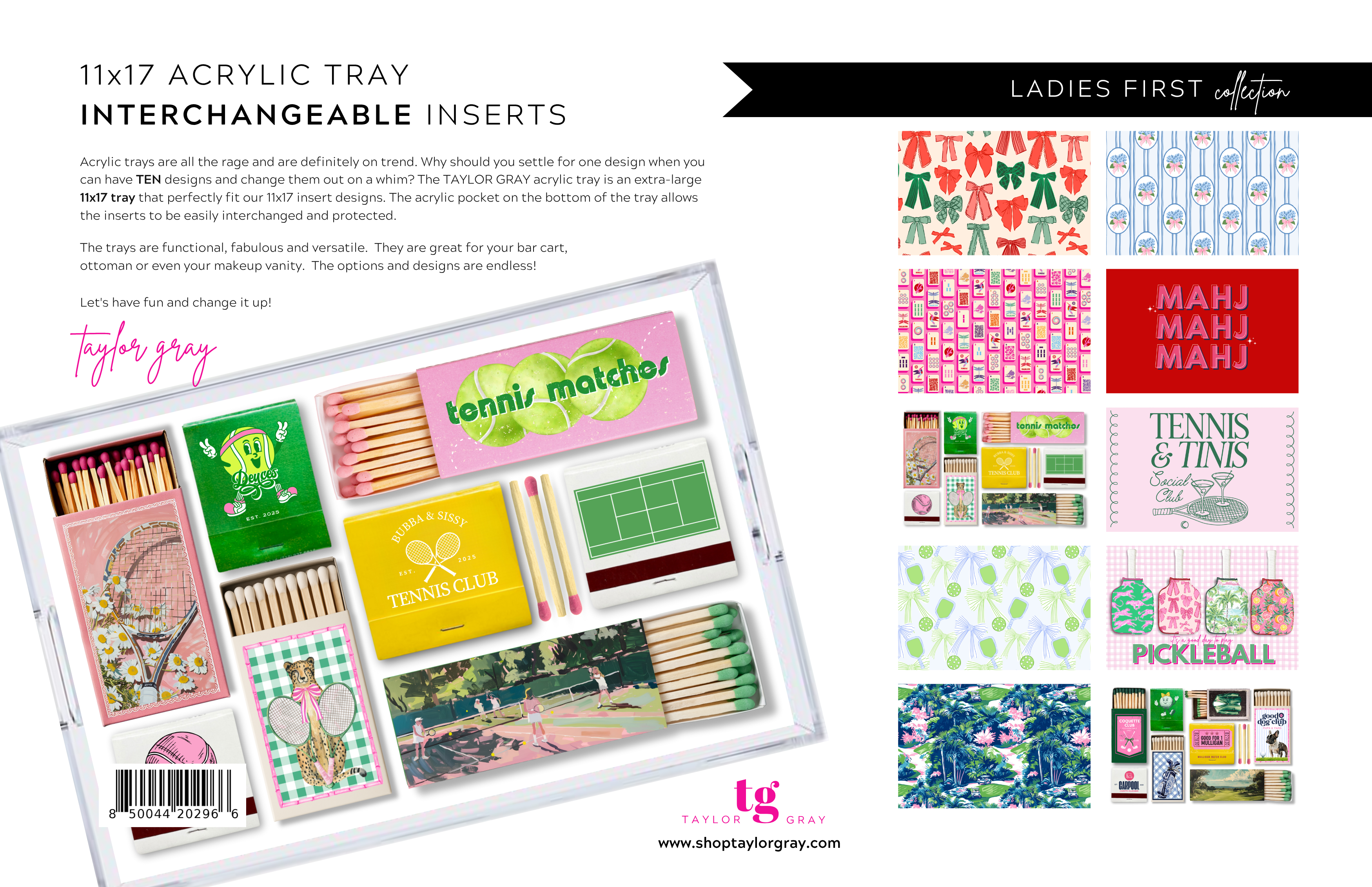 TAYLOR GRAY - 11x17 LADIES FIRST insert set of 10