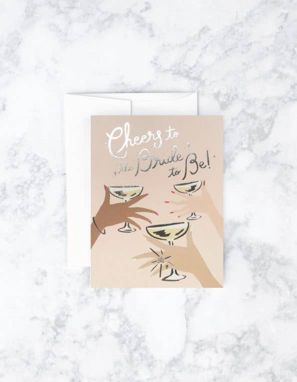 Idlewild Co. - Wedding Greeting Card | Cheers To The Bride with Silver Foil