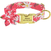 PawPrints™ – Personalized Dog Collar with Removable Flower