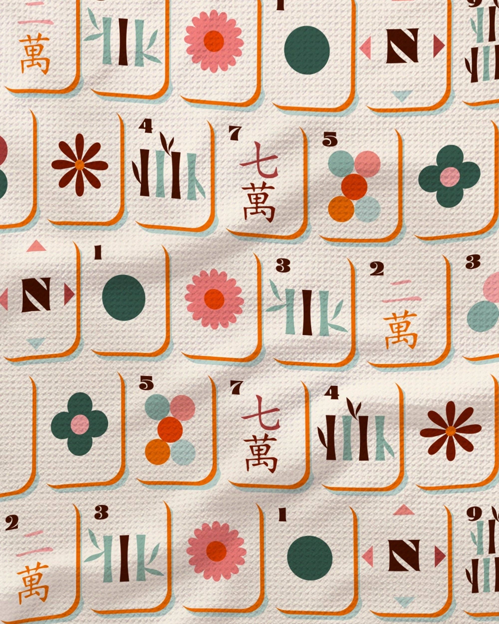 Geometry - Cypress Tile Toss Tea Towel