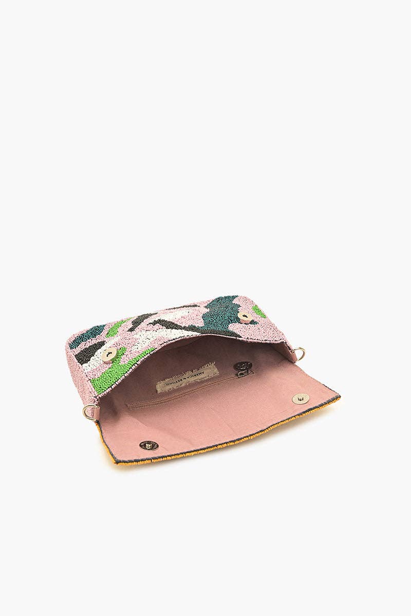 America & Beyond - Mixed Animal Beaded Shoulder Bag