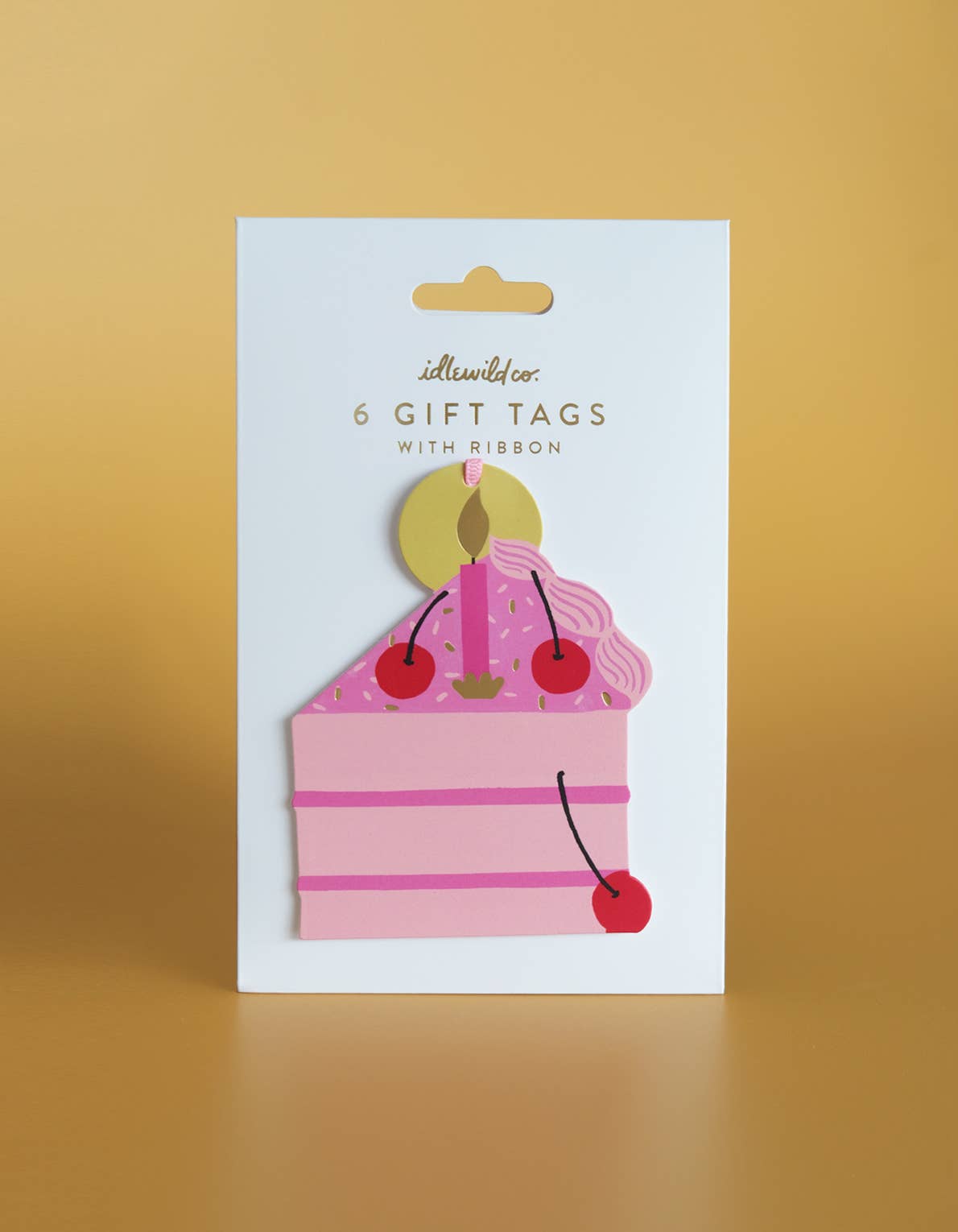 Idlewild Co. - Die-Cut Gift Tags | Pink Cherry Birthday Cake