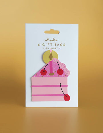 Idlewild Co. - Die-Cut Gift Tags | Pink Cherry Birthday Cake