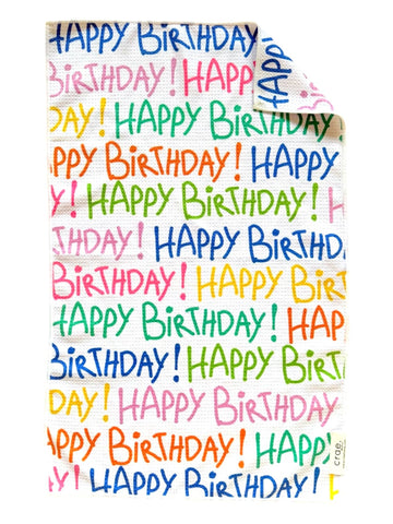Crae.Home - Happy Birthday: Double-Sided Hand Towel