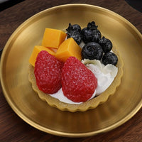 Elegant Stainless Steel Dessert  Snack Plate  Retro Style