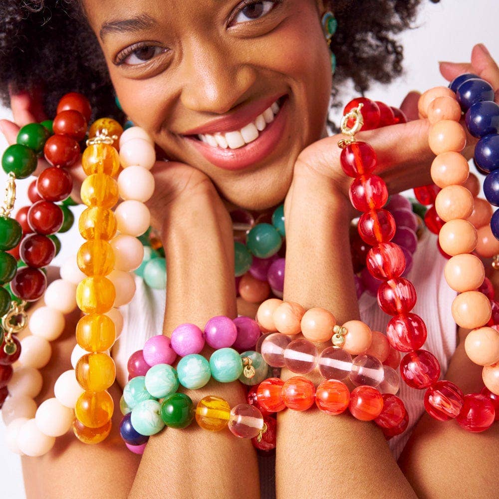 INK + ALLOY - Cece Large Resin Bead Bracelet Multi Wholesale