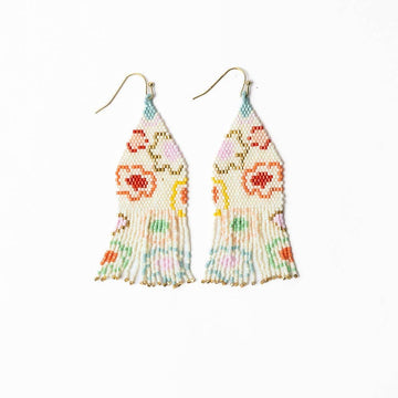INK + ALLOY - Delilah Poppies Beaded Fringe Earrings Multi