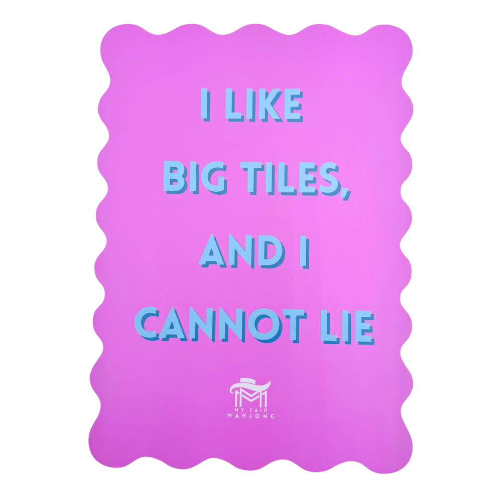 My Fair Mahjong - MAHJONG SHUFFLE CARD  |  Scalloped Edges & Bright Colors  |  Sized to Store with Mahjong League Cards