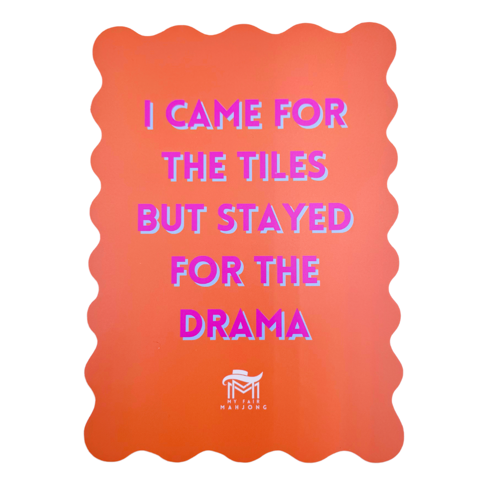 My Fair Mahjong - MAHJONG SHUFFLE CARD  |  Scalloped Edges & Bright Colors  |  Sized to Store with Mahjong League Cards