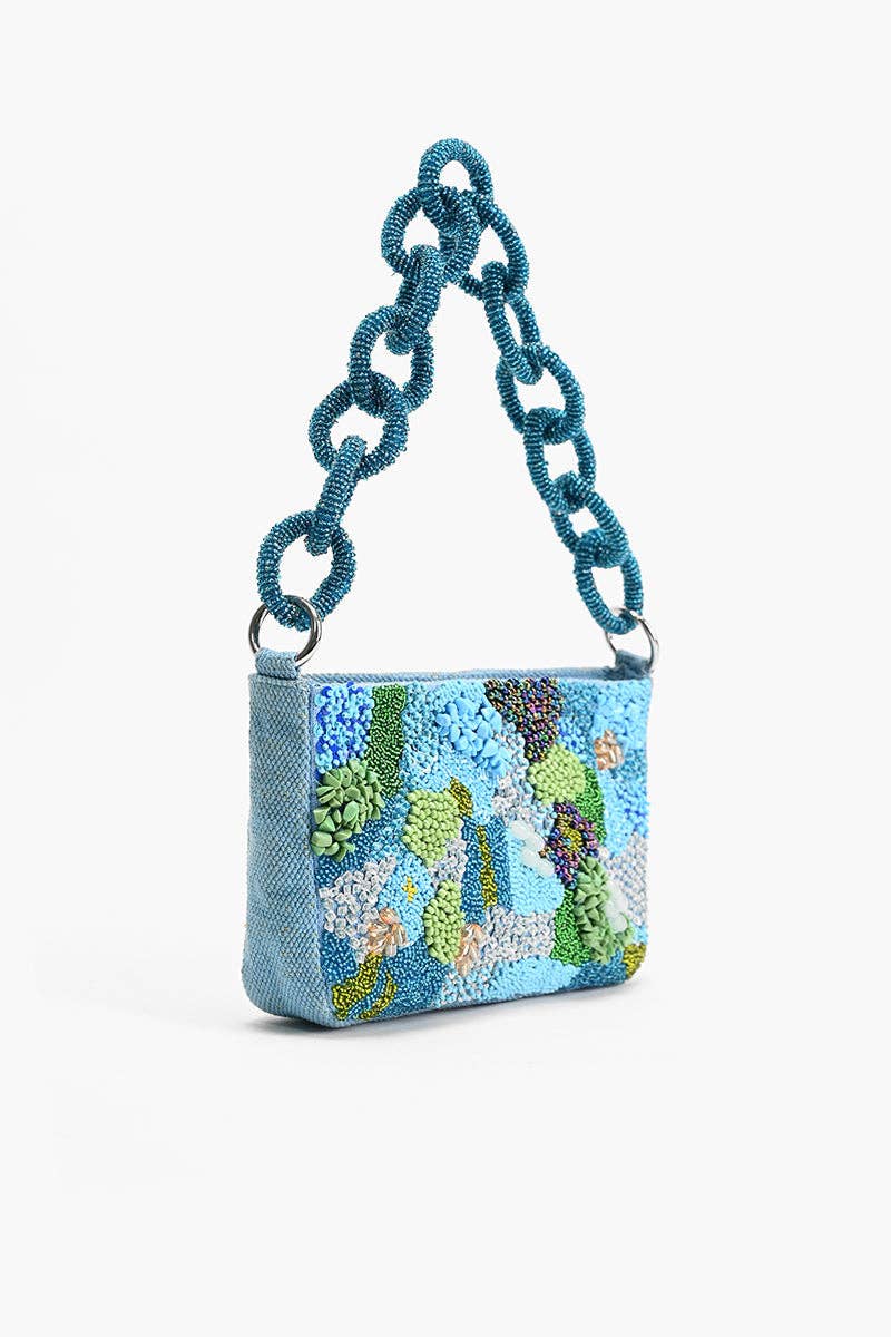 America & Beyond - Blue Lagoon Glam Shoulder Bag