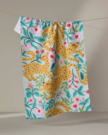 Geometry - Cheetah Haven Tea Towel