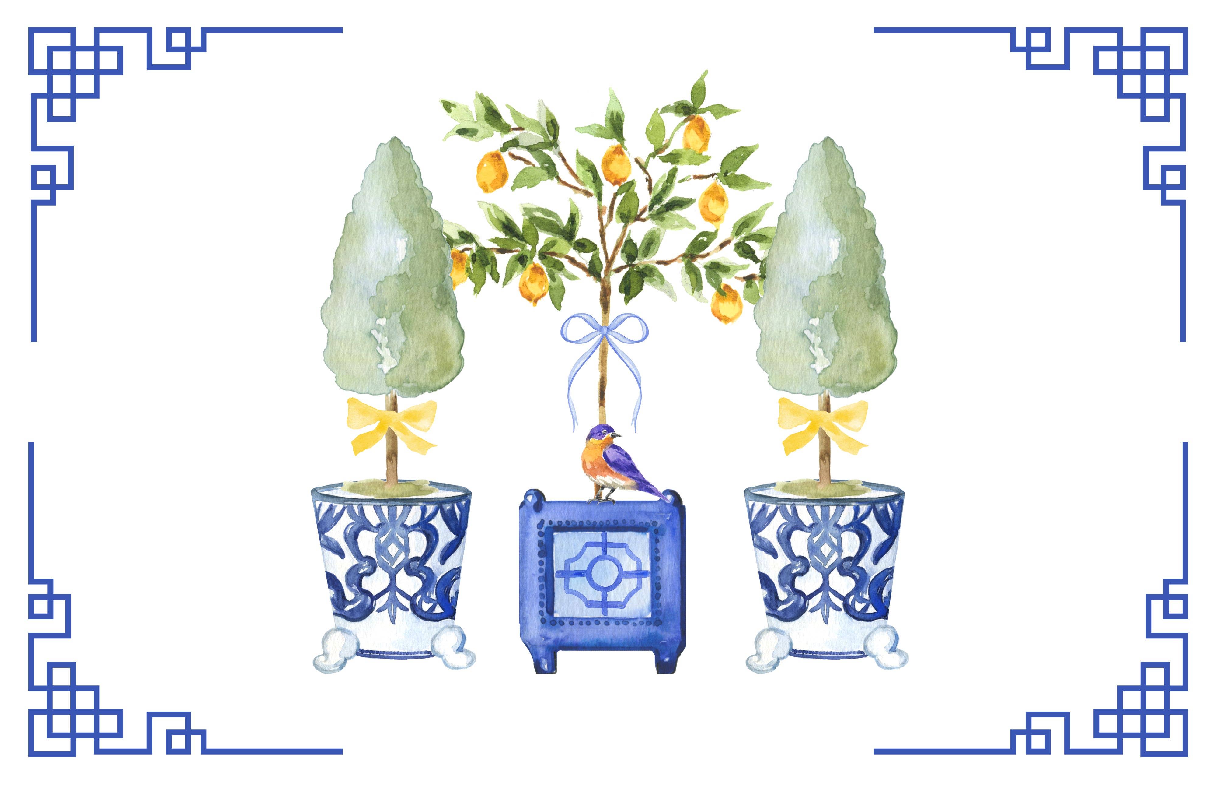 TAYLOR GRAY - 11x17 CHINOISERIE insert set of 10