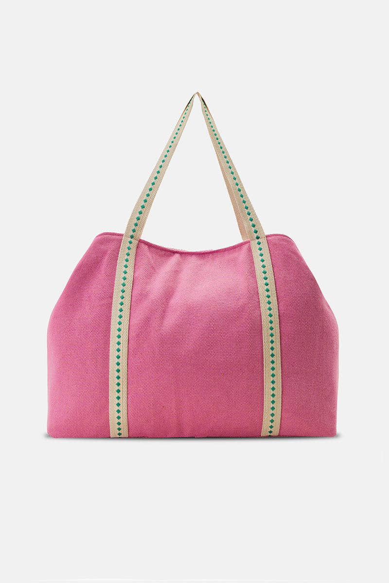 America & Beyond - Lily Pond Artisan Beaded Feminine Oversized Tote