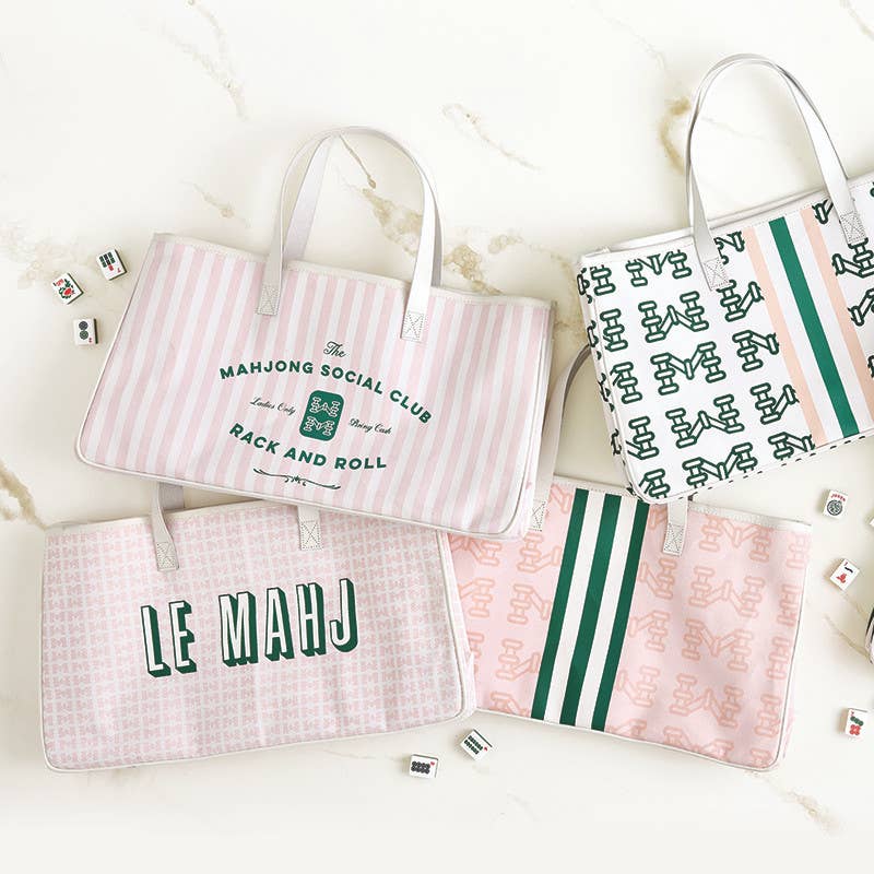 Santa Barbara Design Studio by Creative Brands - Mahjong Canvas Tote - Mahj Pink