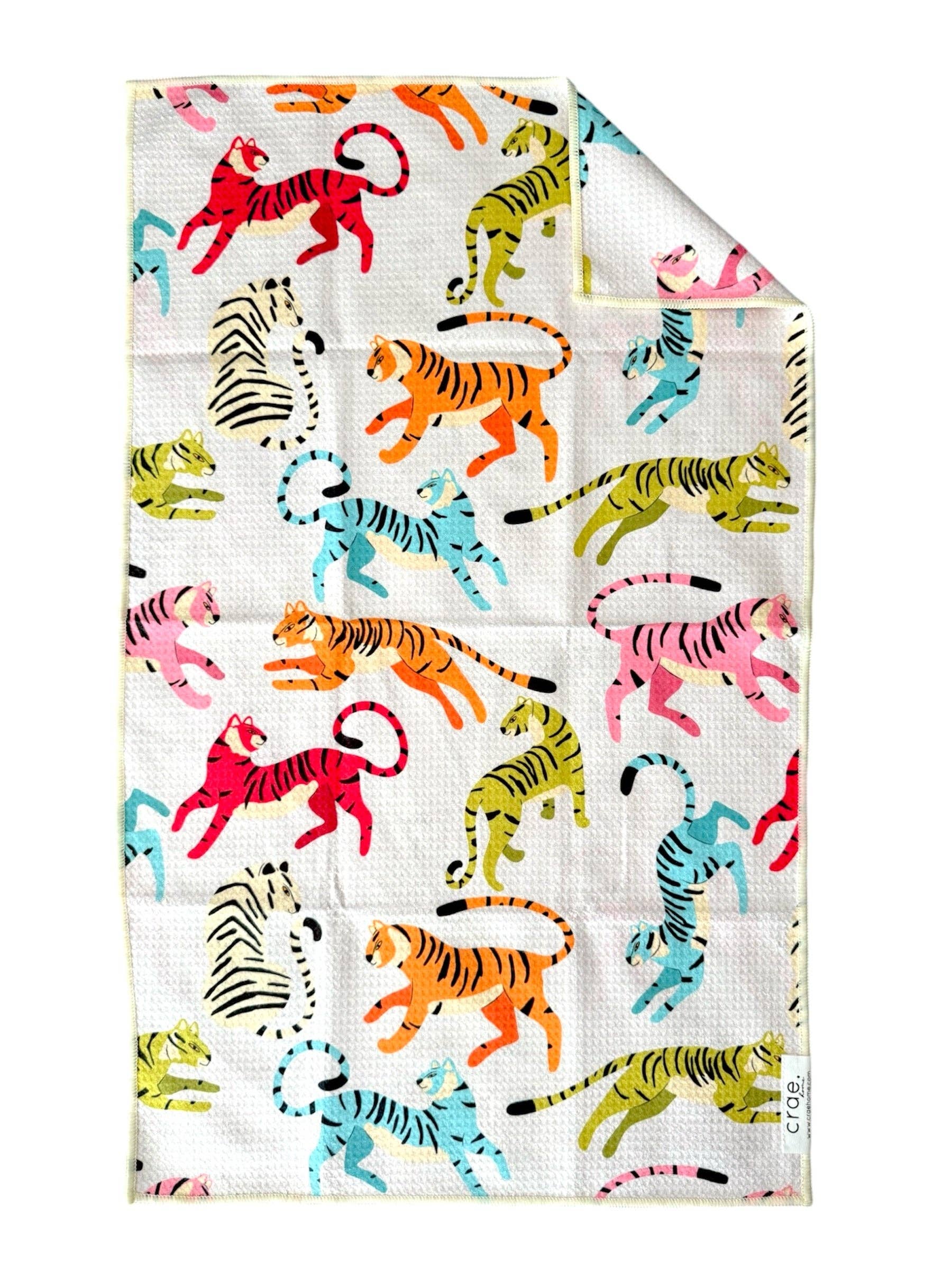Crae.Home - Colorful Rawr: Double-Sided Hand Towel
