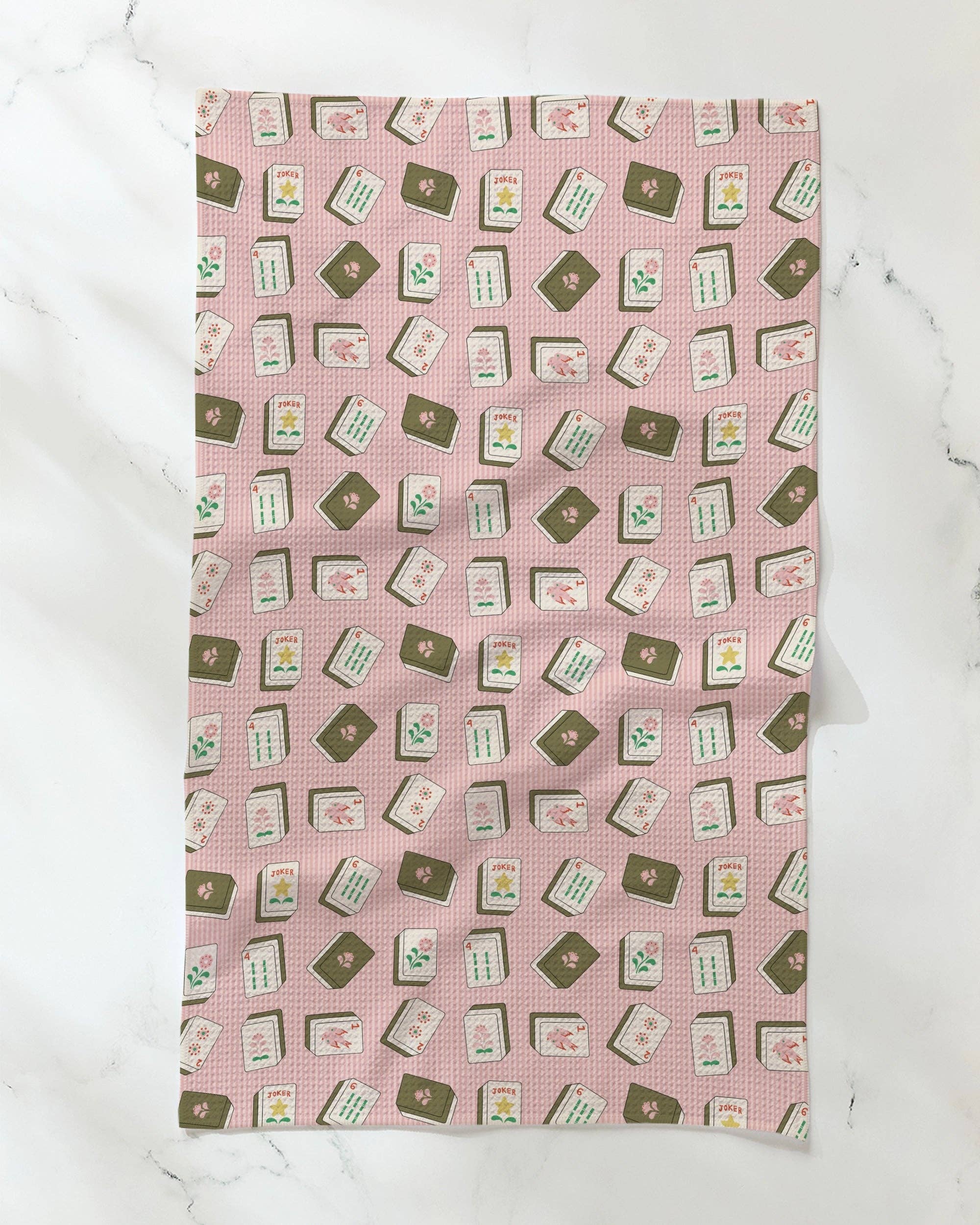 Geometry - Flower Tiles Tea Towel