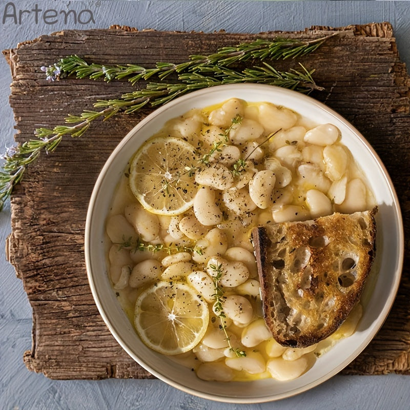 Artena Embossed Damask 24cm Large Ceramic Pasta Bowl
