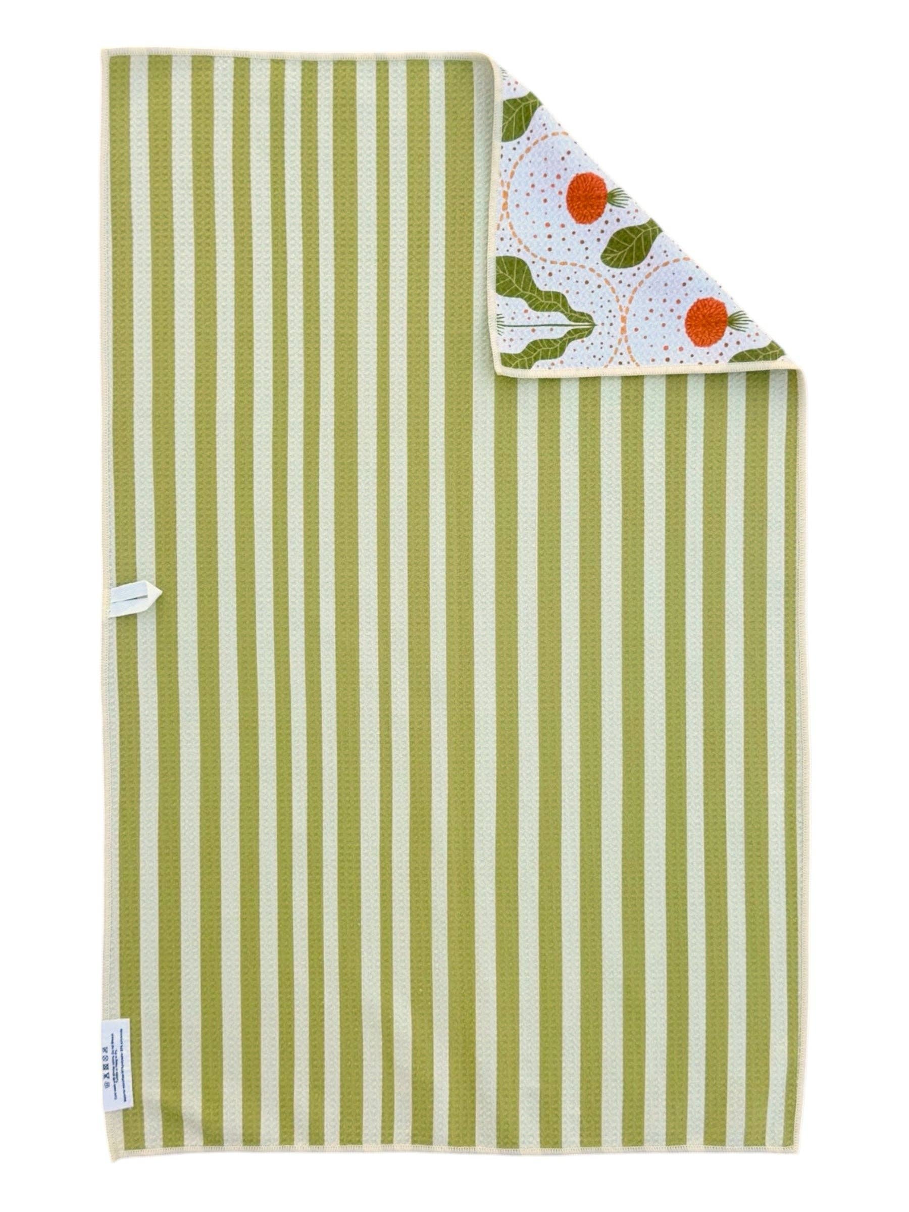 Crae.Home - Sprout and Stripe: Reversible Hand Towel