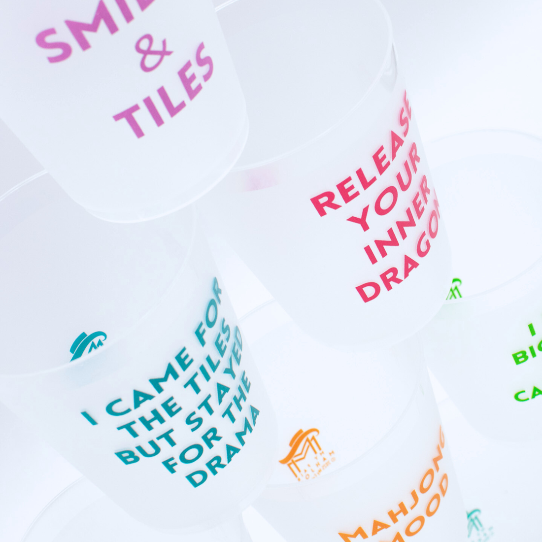 My Fair Mahjong - Mahjong Frosted Cups |  10 Different Designs in Every Pack