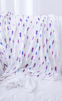 Lavender and White Newcastle Blanket