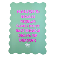My Fair Mahjong - MAHJONG SHUFFLE CARD  |  Scalloped Edges & Bright Colors  |  Sized to Store with Mahjong League Cards