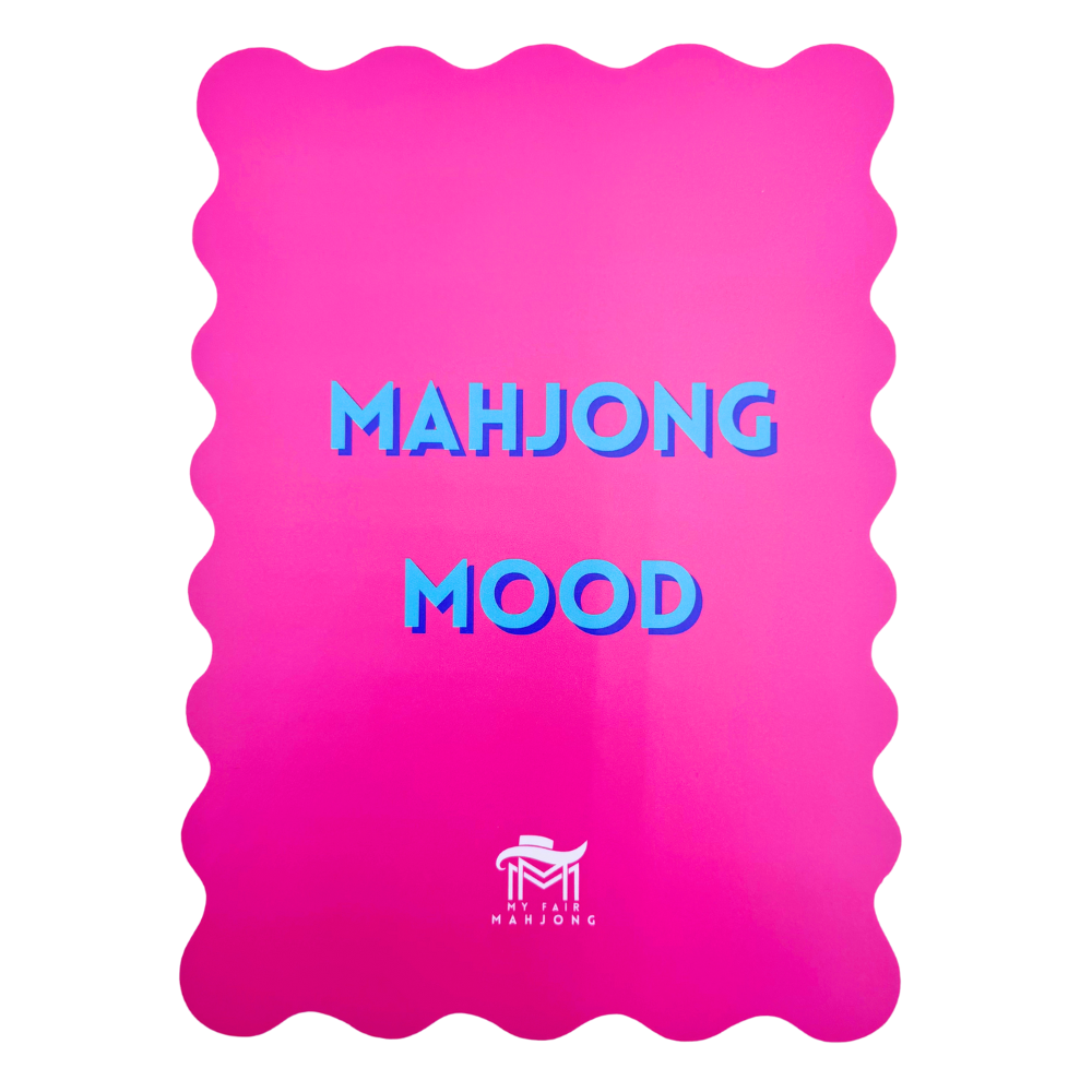 My Fair Mahjong - MAHJONG SHUFFLE CARD  |  Scalloped Edges & Bright Colors  |  Sized to Store with Mahjong League Cards