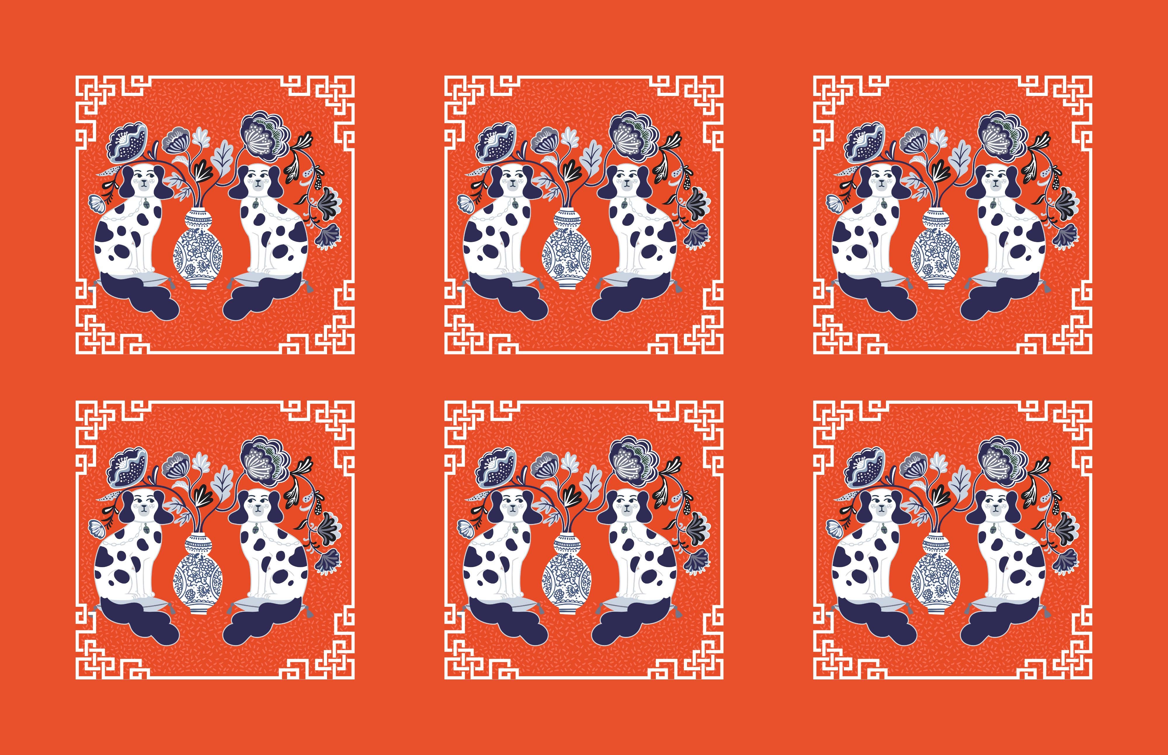 TAYLOR GRAY - 11x17 CHINOISERIE insert set of 10