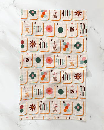Geometry - Cypress Tile Toss Tea Towel