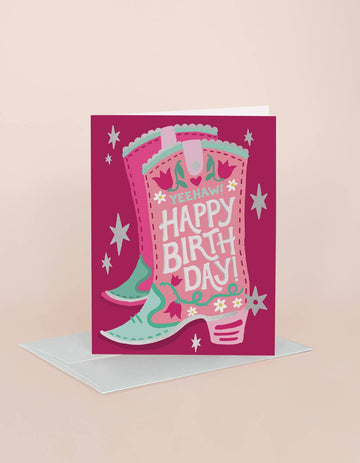 Idlewild Co. - Birthday Greeting Card | Cowgirl Boot