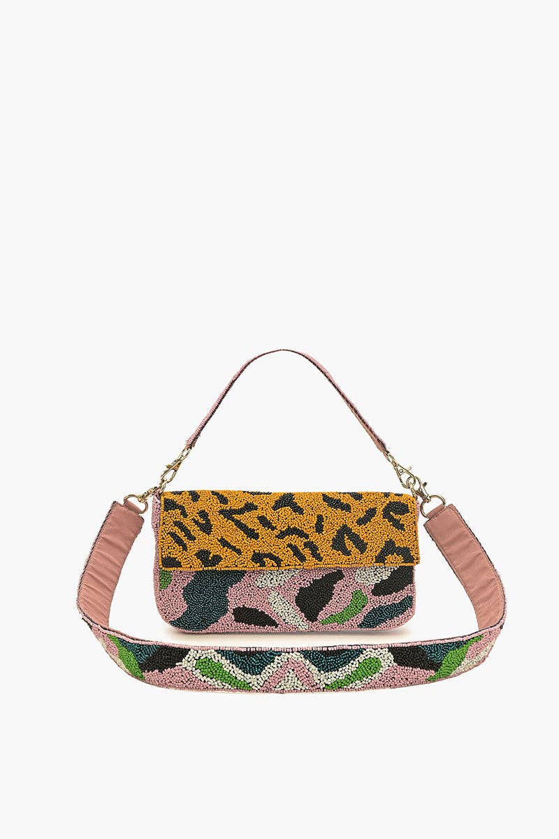 America & Beyond - Mixed Animal Beaded Shoulder Bag