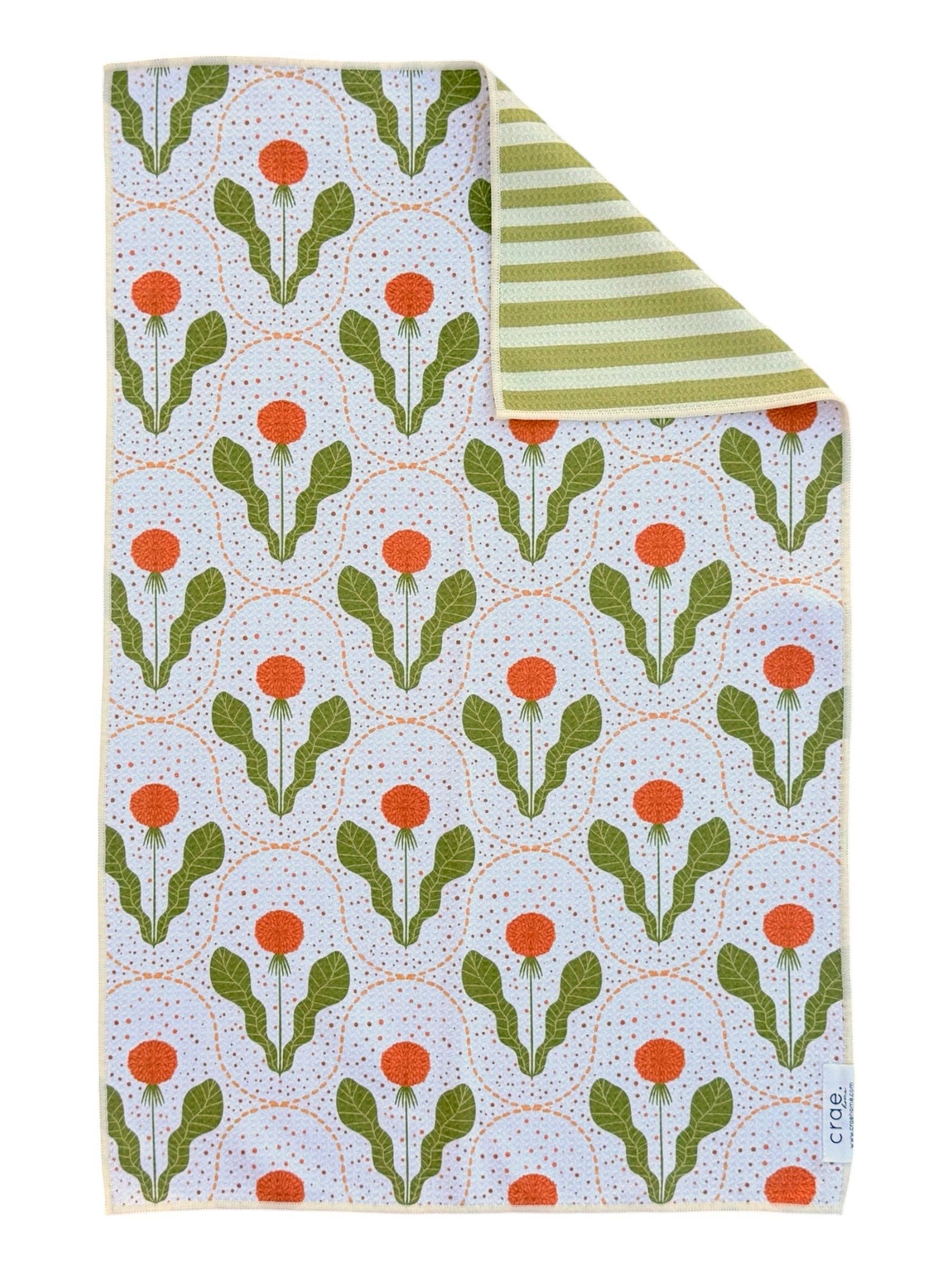 Crae.Home - Sprout and Stripe: Reversible Hand Towel