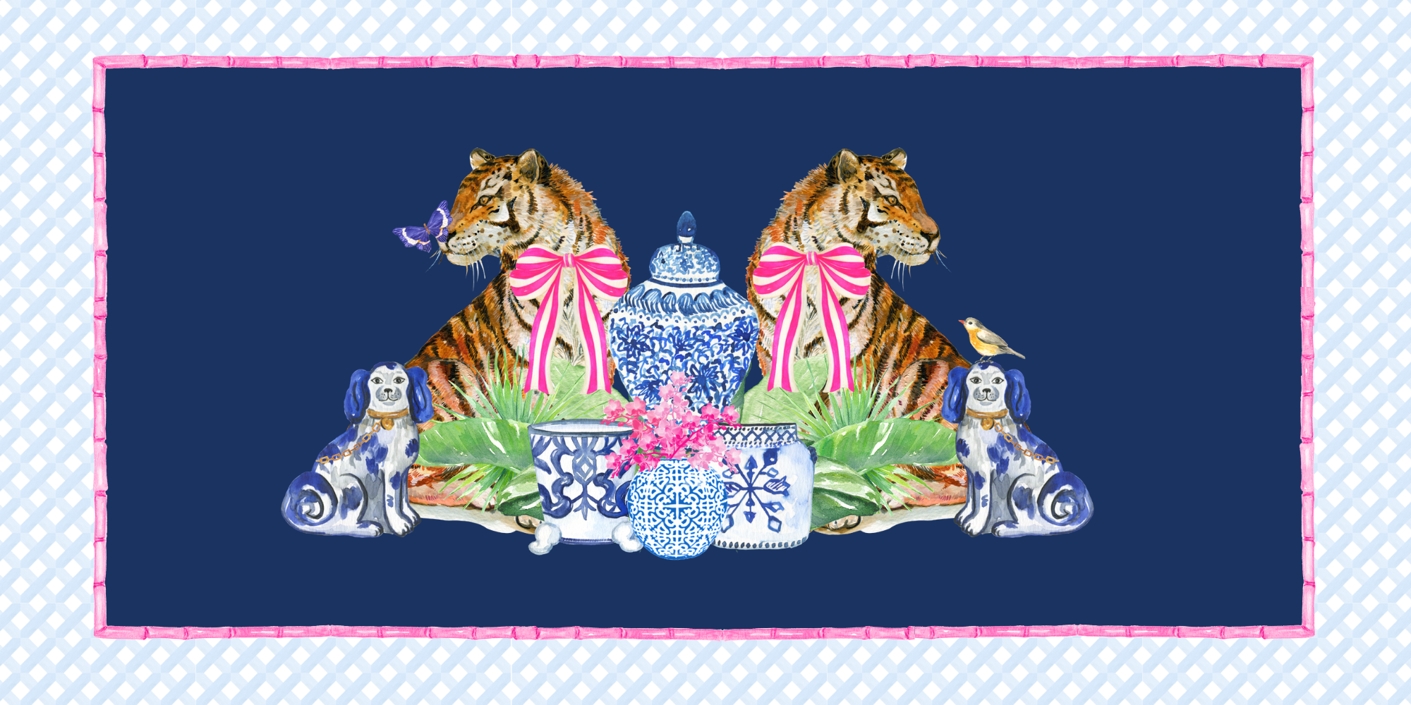 TAYLOR GRAY - 5.5x11 CHINOISERIE trinket tray insert set of 5