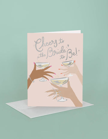 Idlewild Co. - Wedding Greeting Card | Cheers To The Bride with Silver Foil