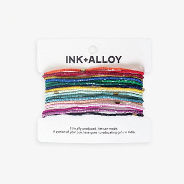 INK + ALLOY - Chelsea 18 Strand Luxe Beaded Stretch Bracelet Set Multicolor Wholesale
