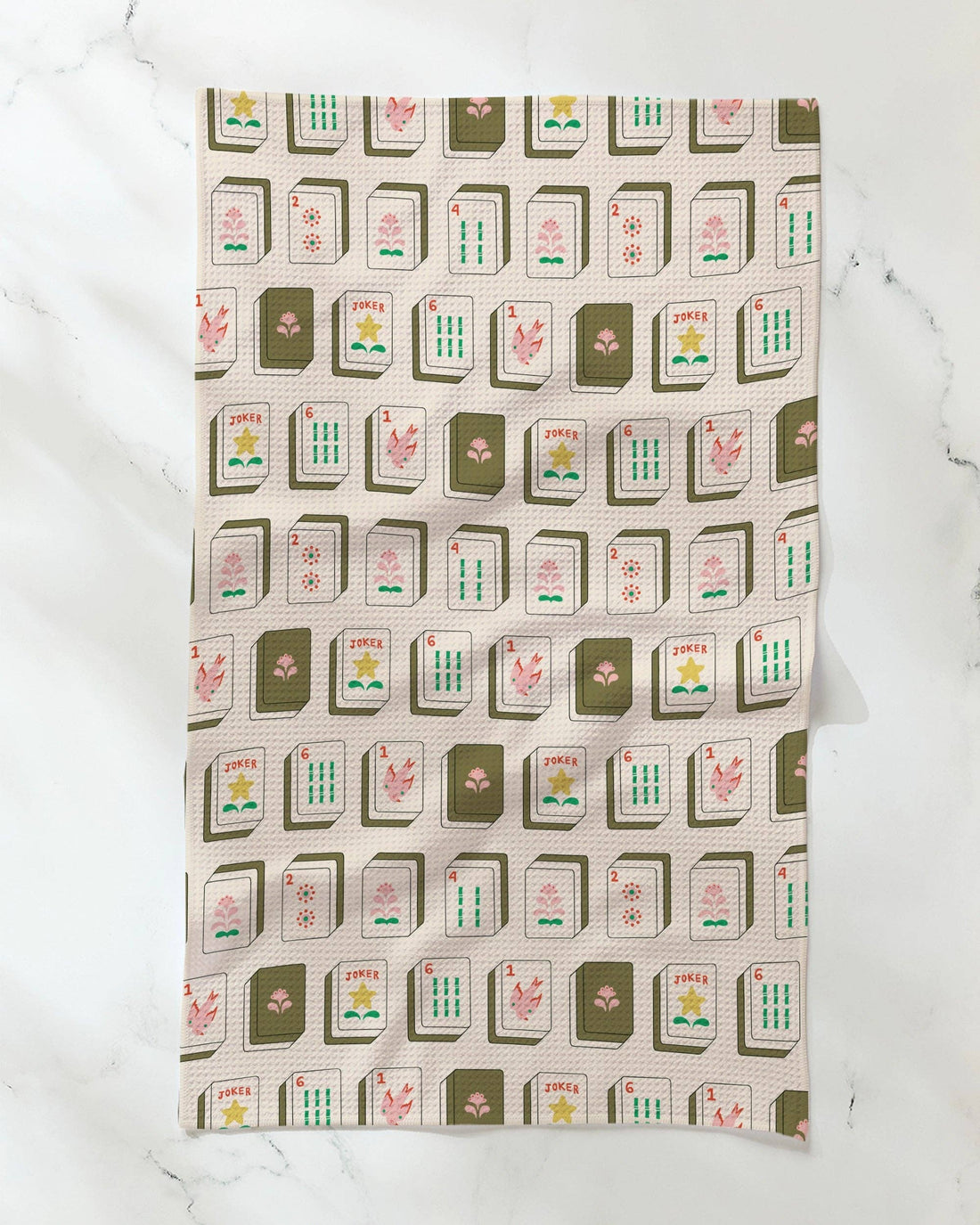 Geometry - Flower Tiles Tea Towel