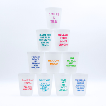My Fair Mahjong - Mahjong Frosted Cups |  10 Different Designs in Every Pack