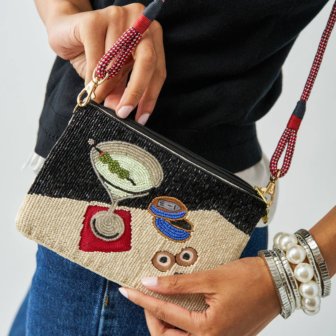 INK + ALLOY - Leila Martini + Caviar Beaded Bag Wholesale