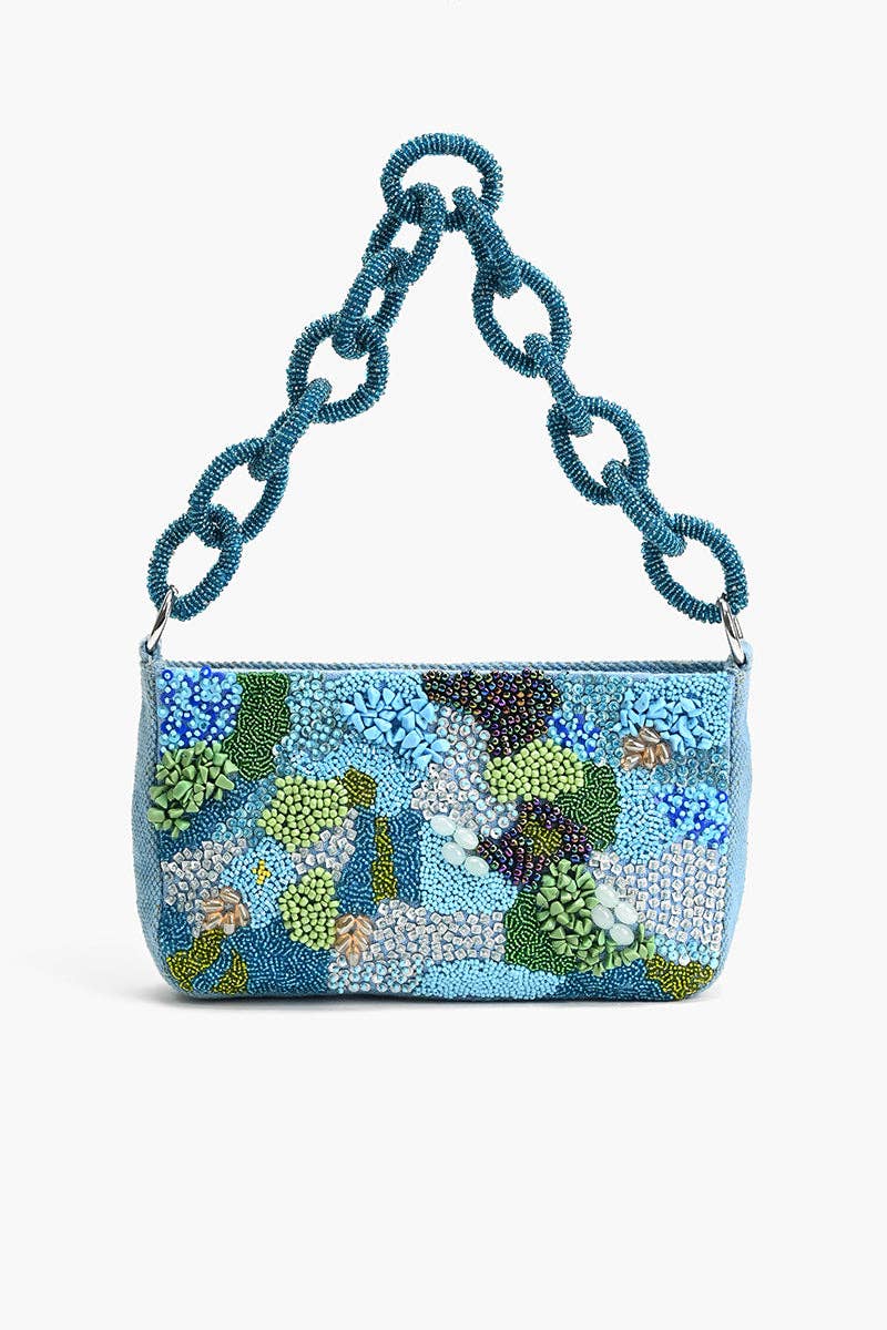 America & Beyond - Blue Lagoon Glam Shoulder Bag