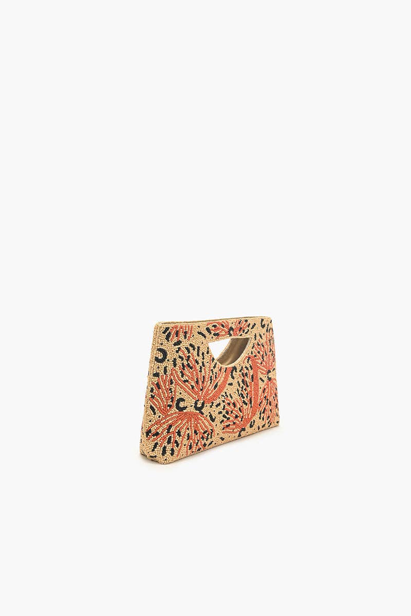America & Beyond - Leopard Lacewing Butterflies Beaded Handbag
