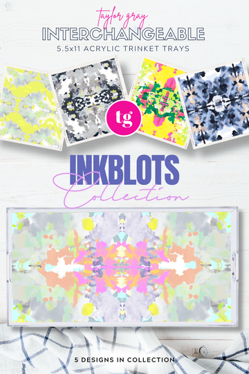 TAYLOR GRAY - 5.5x11 INKBLOTS trinket tray insert set of 5