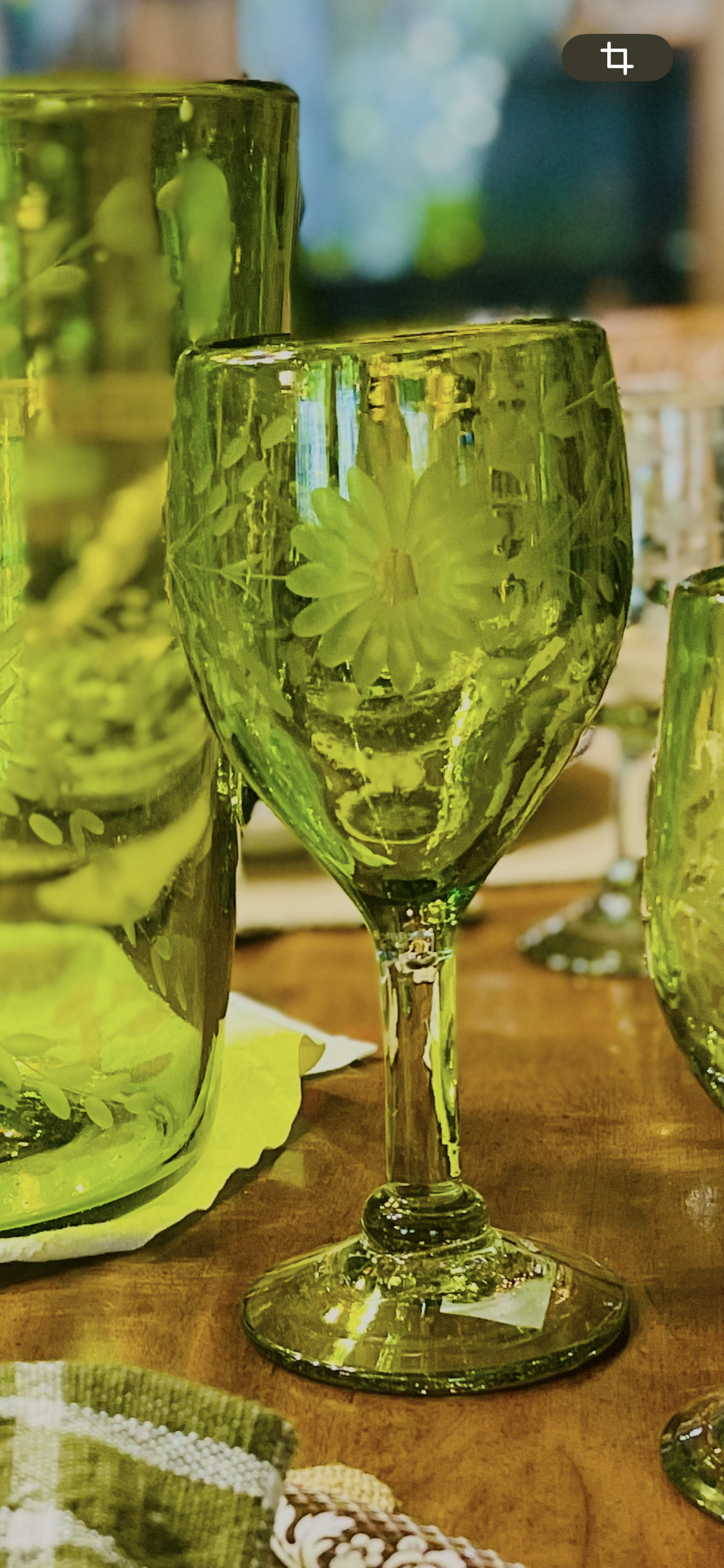 Rose Ann Hall Wine Glass-Crystal