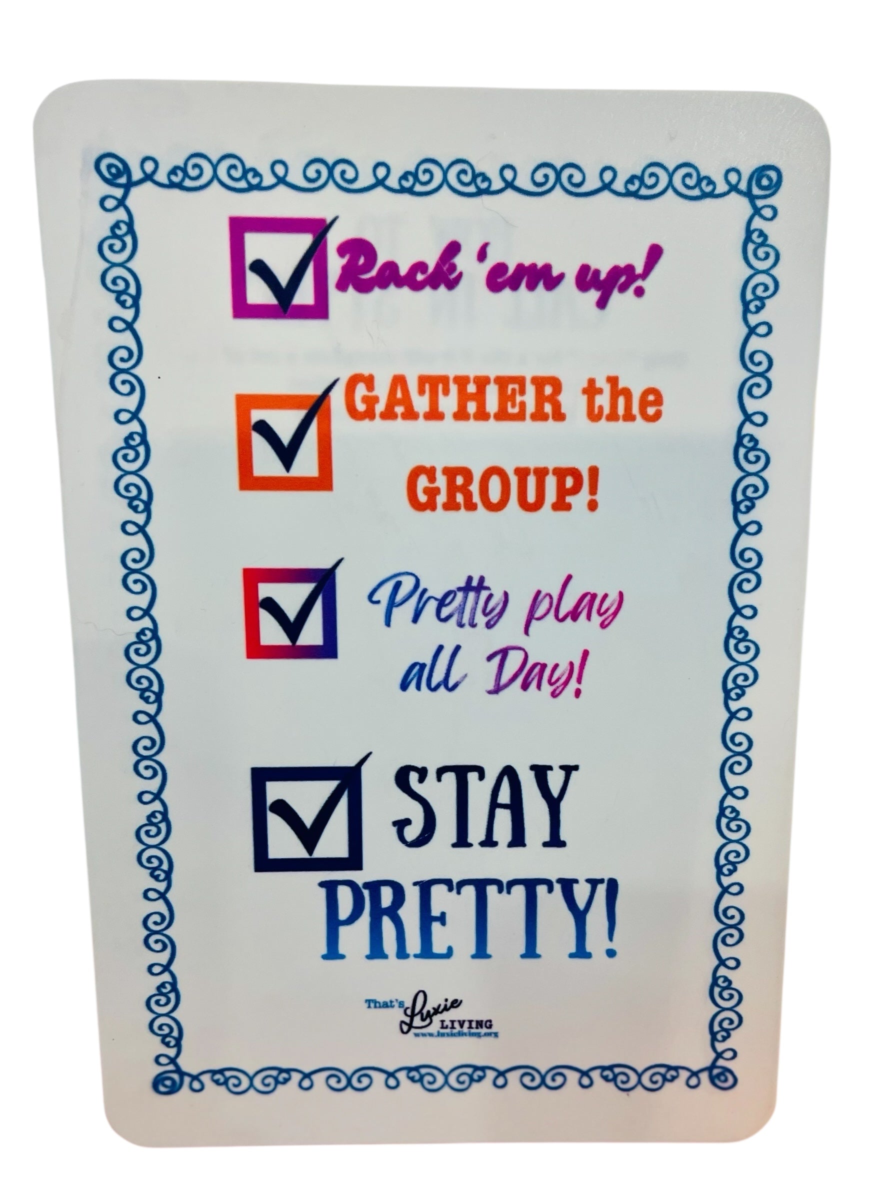 Luxie Living "Play Pretty" Shuffle Cards