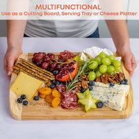 Large Wood Cutting Board for Kitchen 14x11 inch - Bamboo Chopping