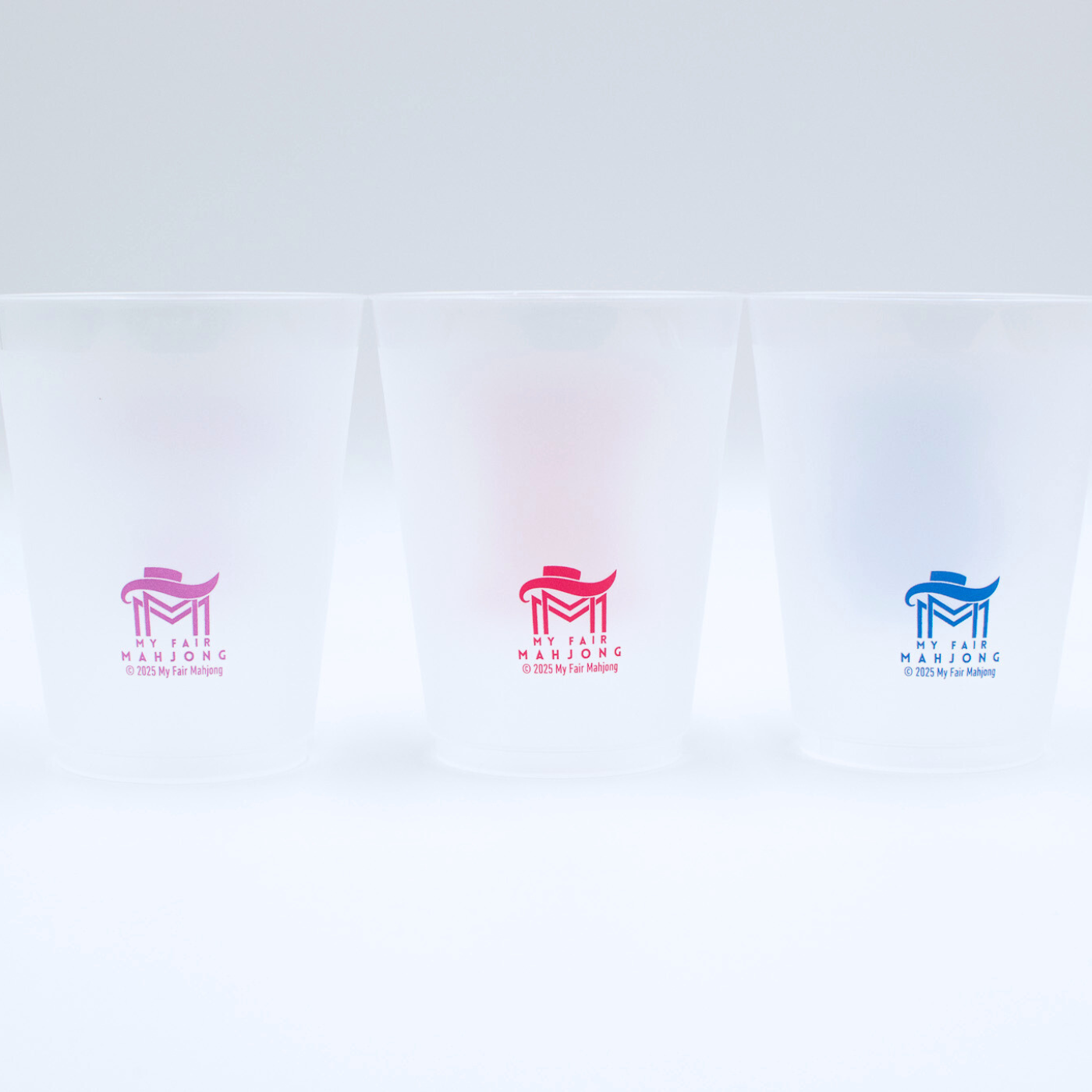 My Fair Mahjong - Mahjong Frosted Cups |  10 Different Designs in Every Pack