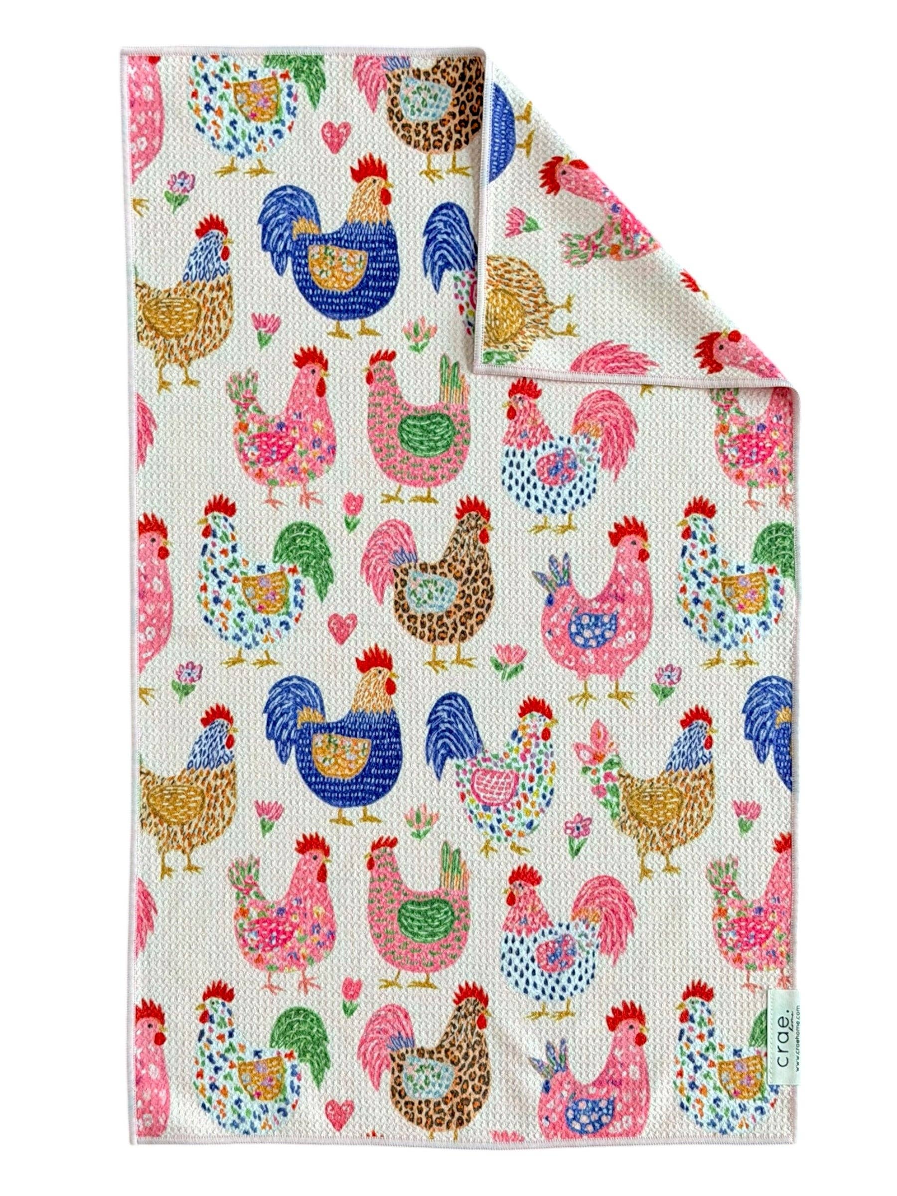 Crae.Home - Feathered Friends: Double-Sided Hand Towel