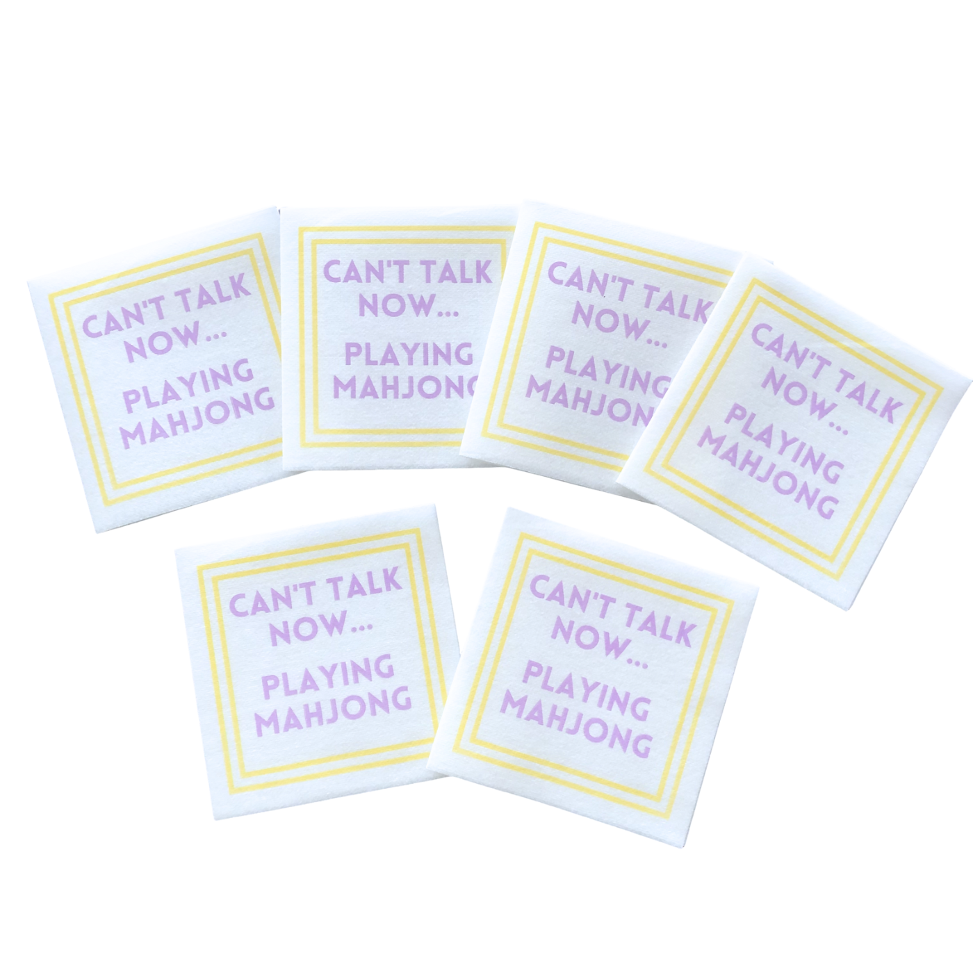 My Fair Mahjong - MAHJONG NAPKINS | 5'' x 5'' Luxury, Linen-Feel, Eco-Friendly